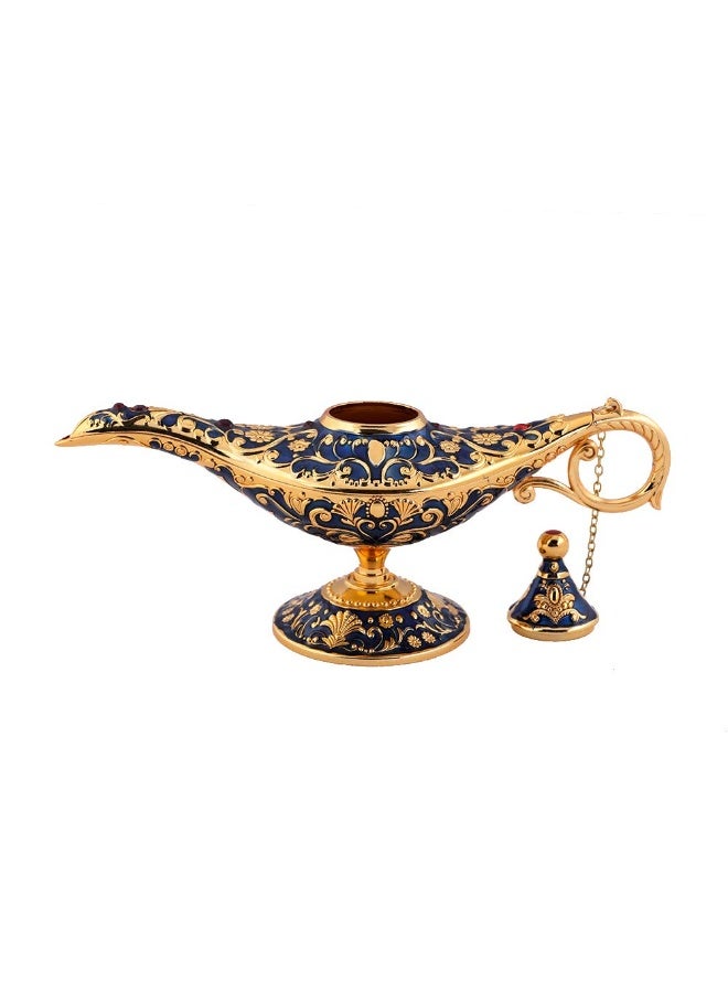 Gusnilo Legend Aladdin Magic Genie Light Lamp Pot Classic Silver(Golden Blue) - Image 5